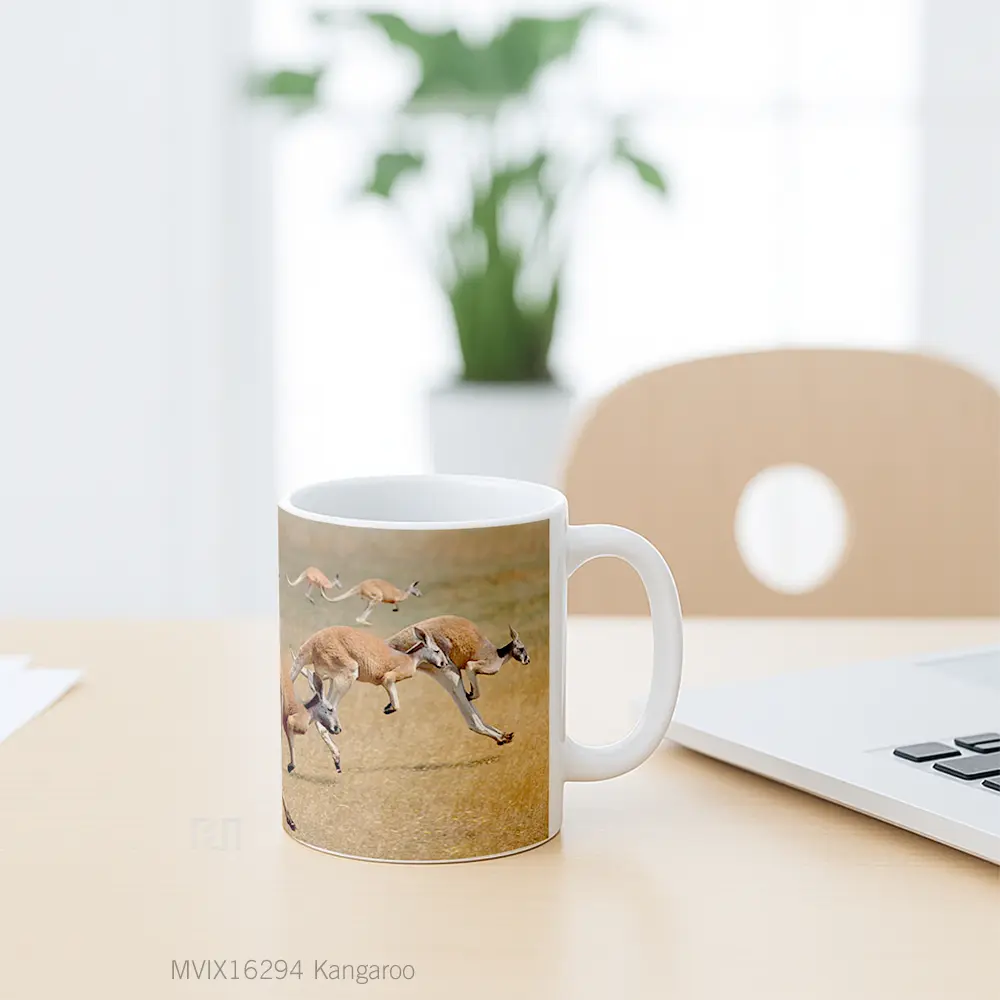 Mug Kangaroo Full Wrap Lanscape - All-side / Desain