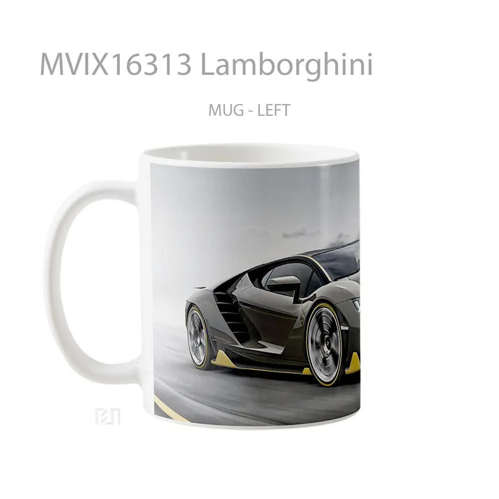 Mug Lamborghini Full Wrap Lanscape - All-side / Desain