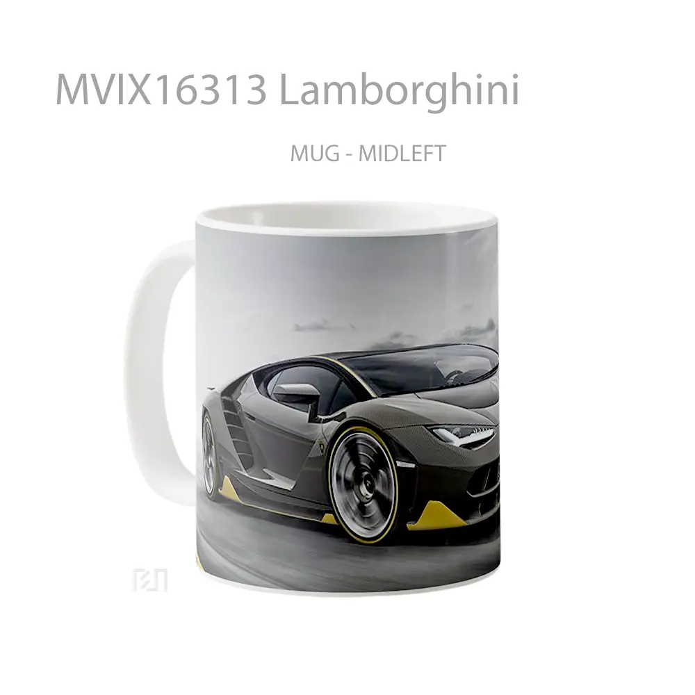 Mug Lamborghini Full Wrap Lanscape - All-side / Desain