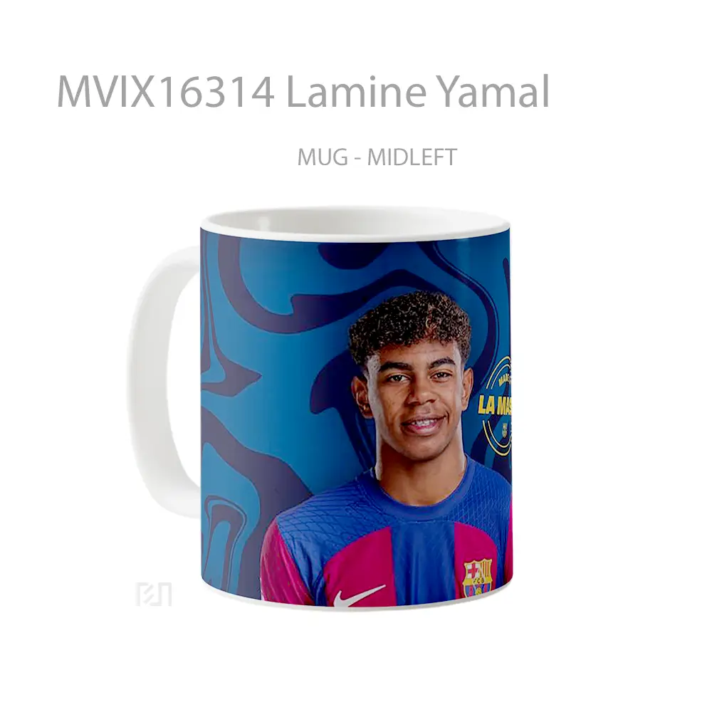 Mug Lamine Yamal Full Wrap Lanscape - All-side / Desain