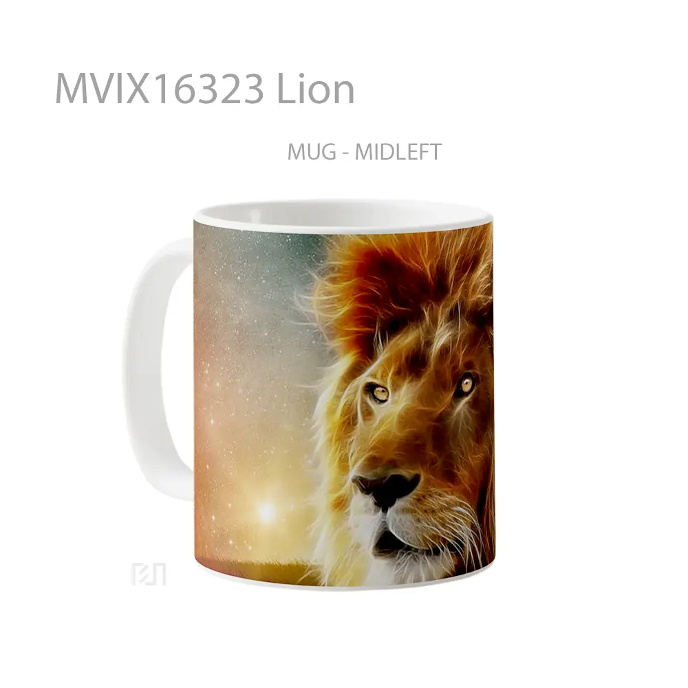 Mug Lion Full Wrap Lanscape - All-side / Desain