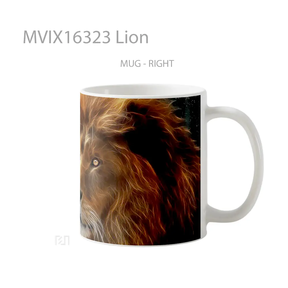 Mug Lion Full Wrap Lanscape - All-side / Desain