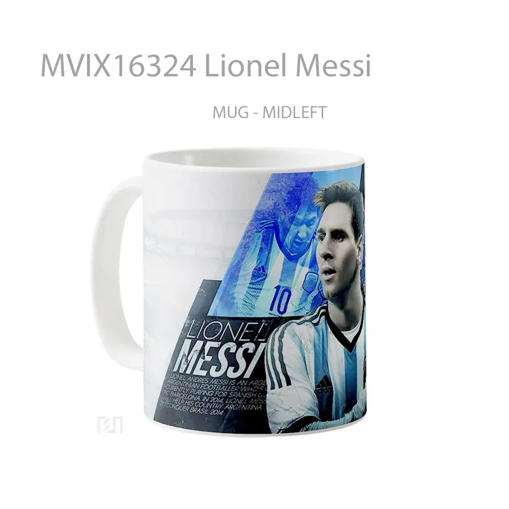 Mug Lionel Messi Full Wrap Lanscape - All-side / Desain