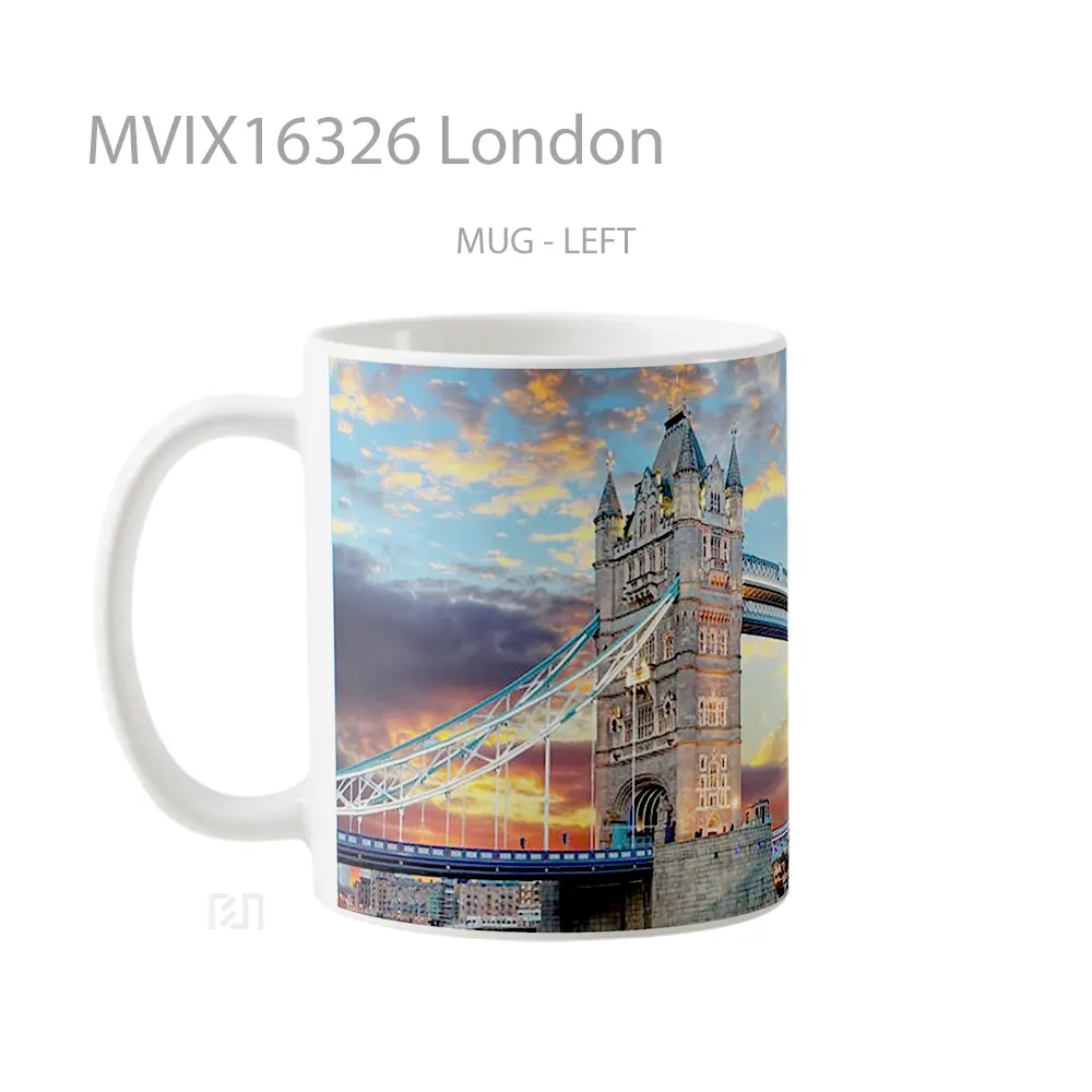 Mug London Full Wrap Lanscape - All-side / Desain