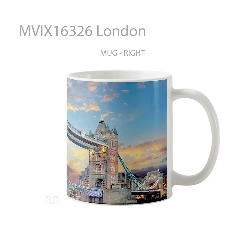 Mug London Full Wrap Lanscape - All-side / Desain