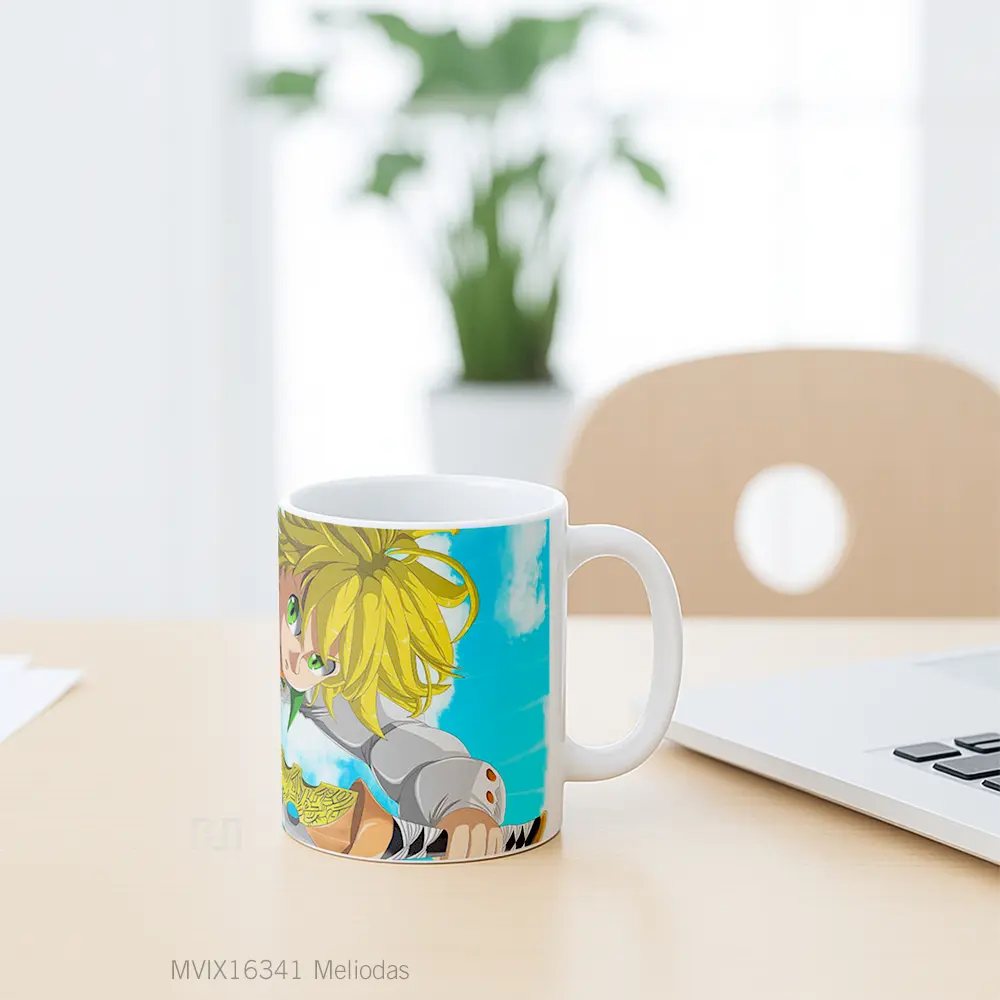 Mug Meliodas Full Wrap Lanscape - All-side / Desain