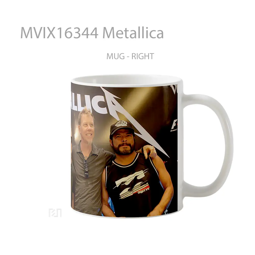Mug Metallica Full Wrap Lanscape - All-side / Desain
