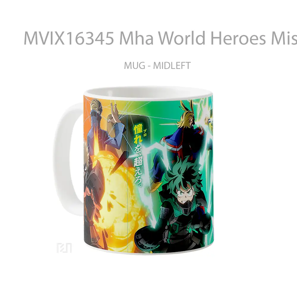 Mug Mha World Heroes Mission Full Wrap Lanscape - All-side / Desain