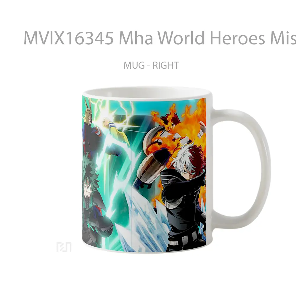 Mug Mha World Heroes Mission Full Wrap Lanscape - All-side / Desain
