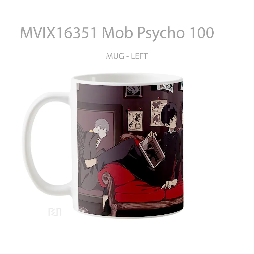 Mug Mob Psycho 100 Full Wrap Lanscape - All-side / Desain