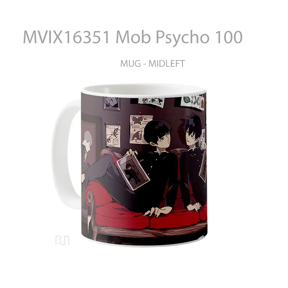Mug Mob Psycho 100 Full Wrap Lanscape - All-side / Desain