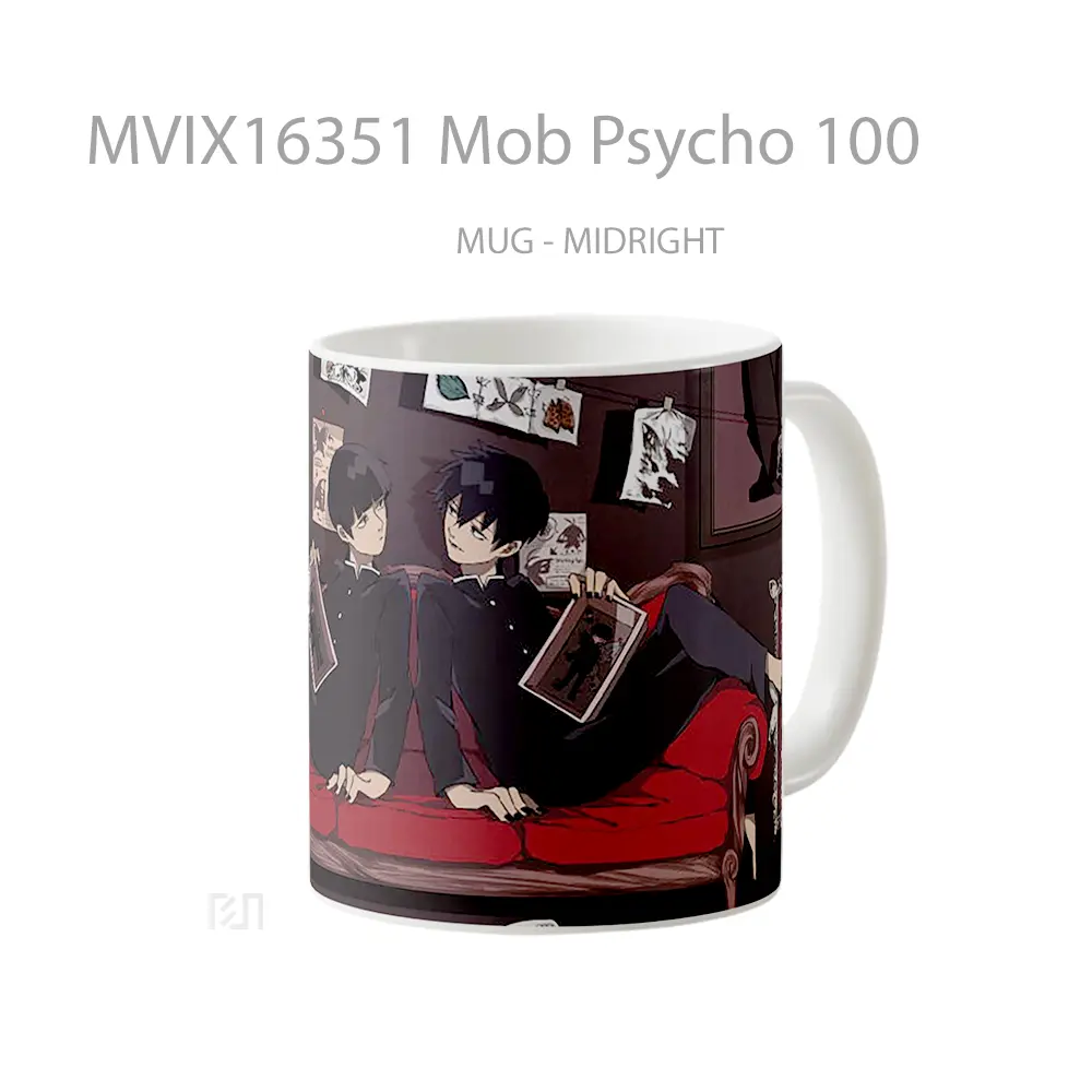 Mug Mob Psycho 100 Full Wrap Lanscape - All-side / Desain