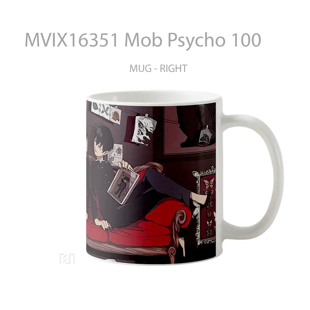 Mug Mob Psycho 100 Full Wrap Lanscape - All-side / Desain