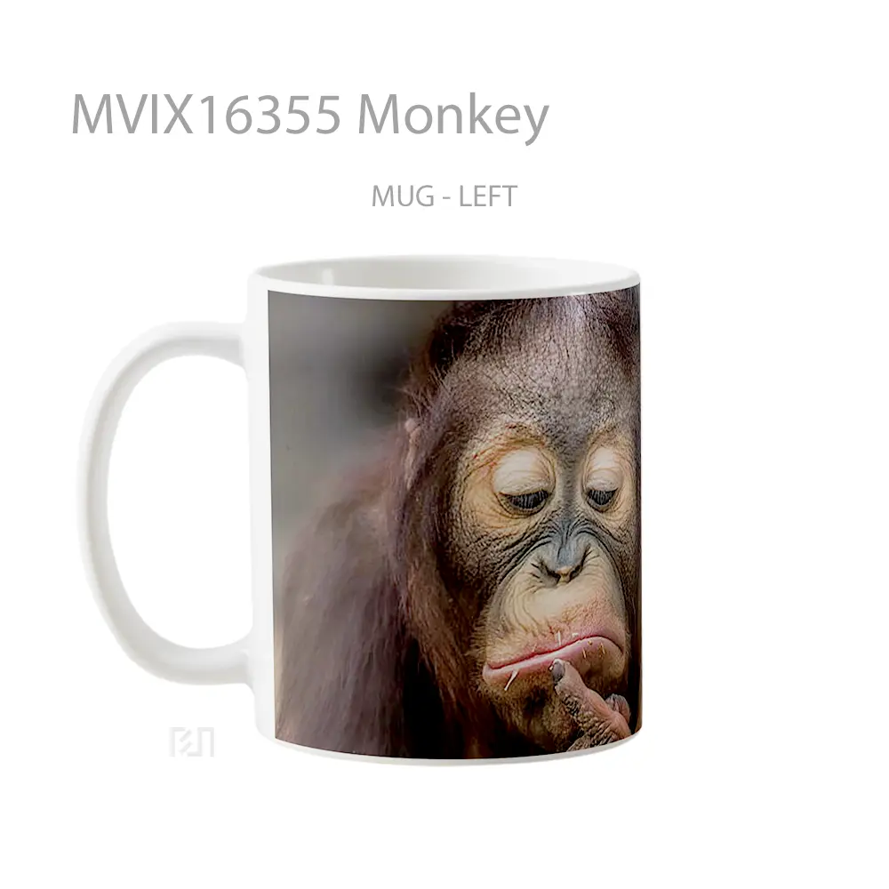 Mug Monkey Full Wrap Lanscape - All-side / Desain