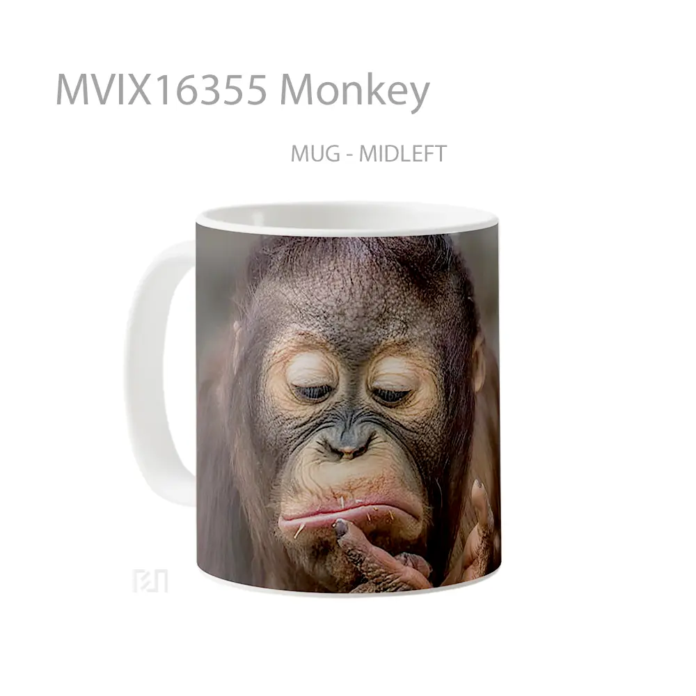 Mug Monkey Full Wrap Lanscape - All-side / Desain