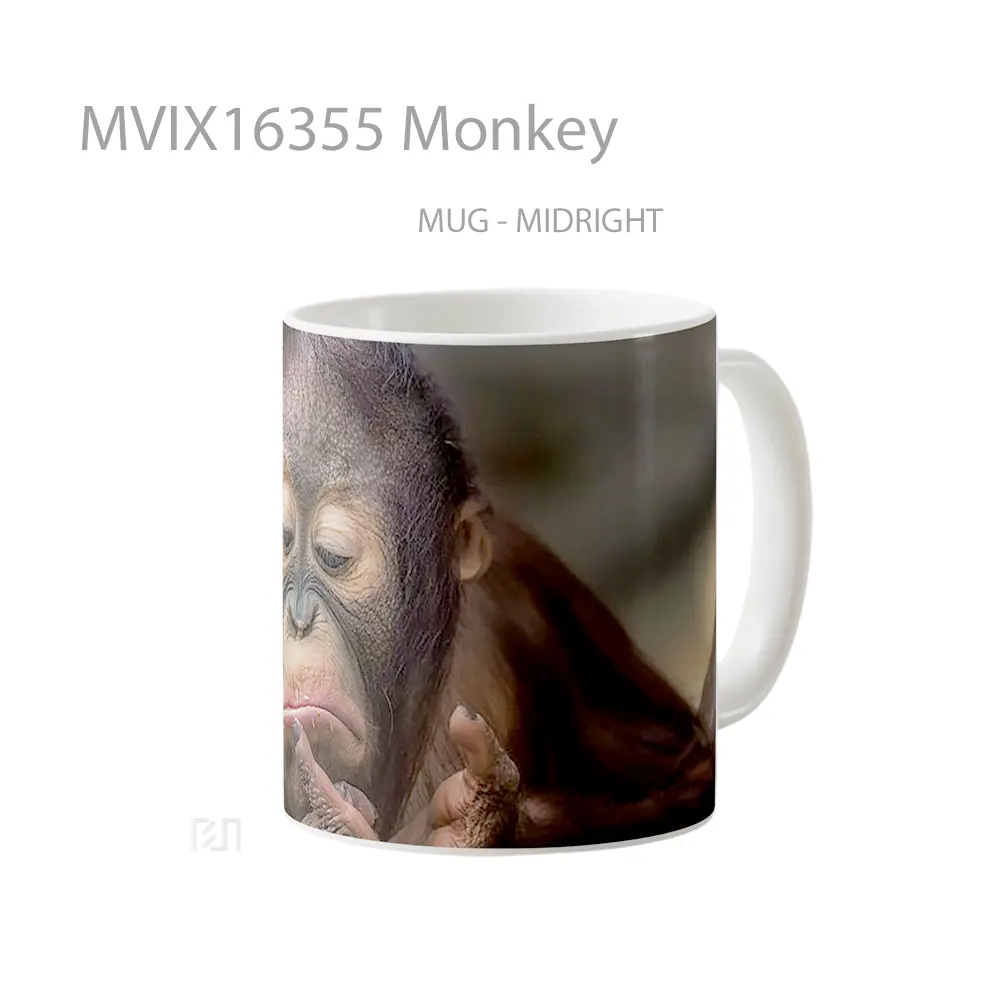 Mug Monkey Full Wrap Lanscape - All-side / Desain