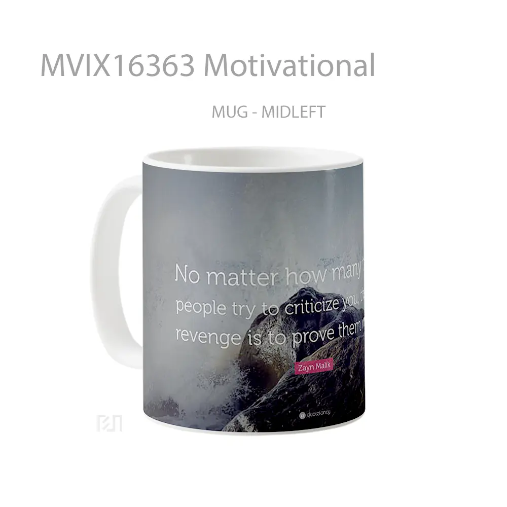 Mug Motivational Full Wrap Lanscape - All-side / Desain