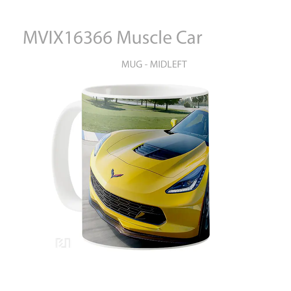 Mug Muscle Car Full Wrap Lanscape - All-side / Desain