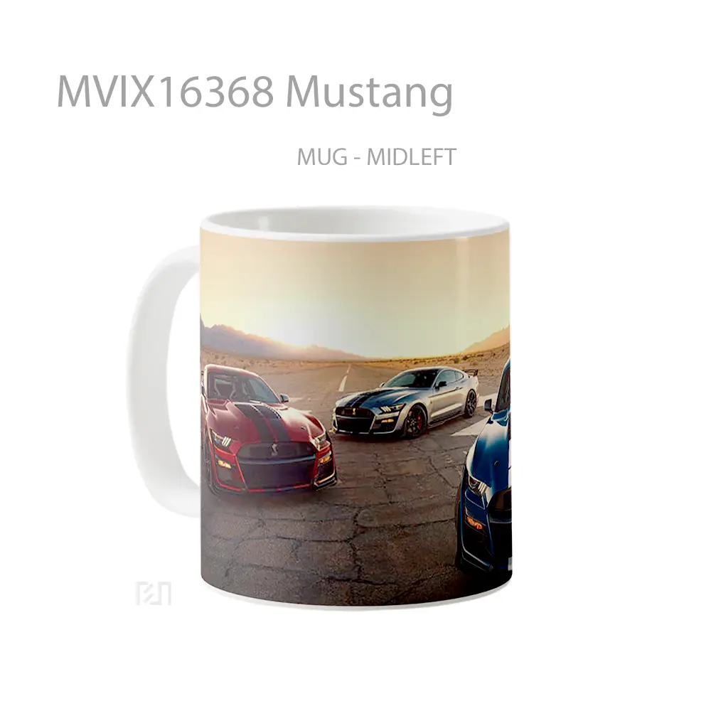 Mug Mustang Full Wrap Lanscape - All-side / Desain