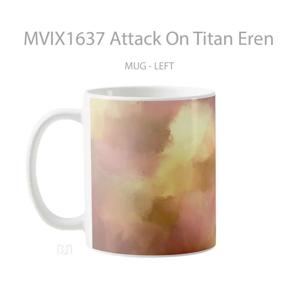 Mug Attack On Titan Eren Full Wrap Lanscape - All-side / Desain