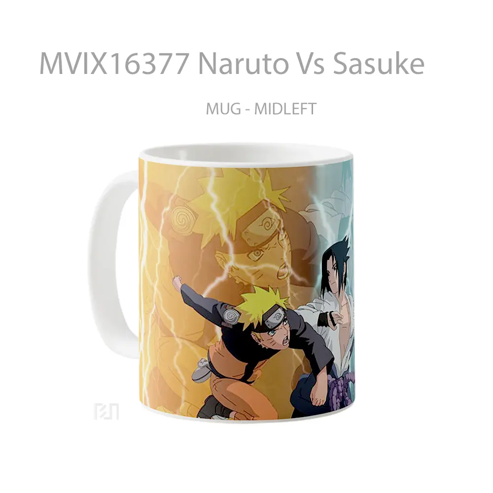 Mug Naruto Vs Sasuke Full Wrap Lanscape - All-side / Desain