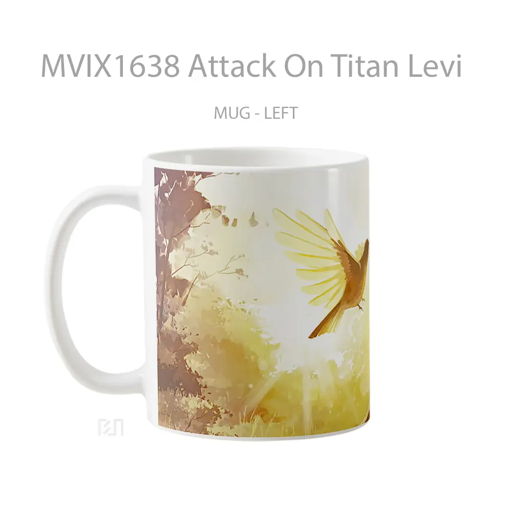 Mug Attack On Titan Levi Full Wrap Lanscape - All-side / Desain