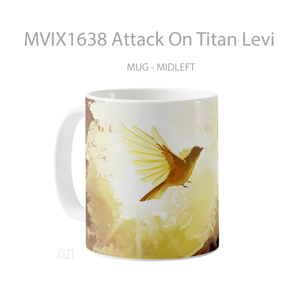 Mug Attack On Titan Levi Full Wrap Lanscape - All-side / Desain