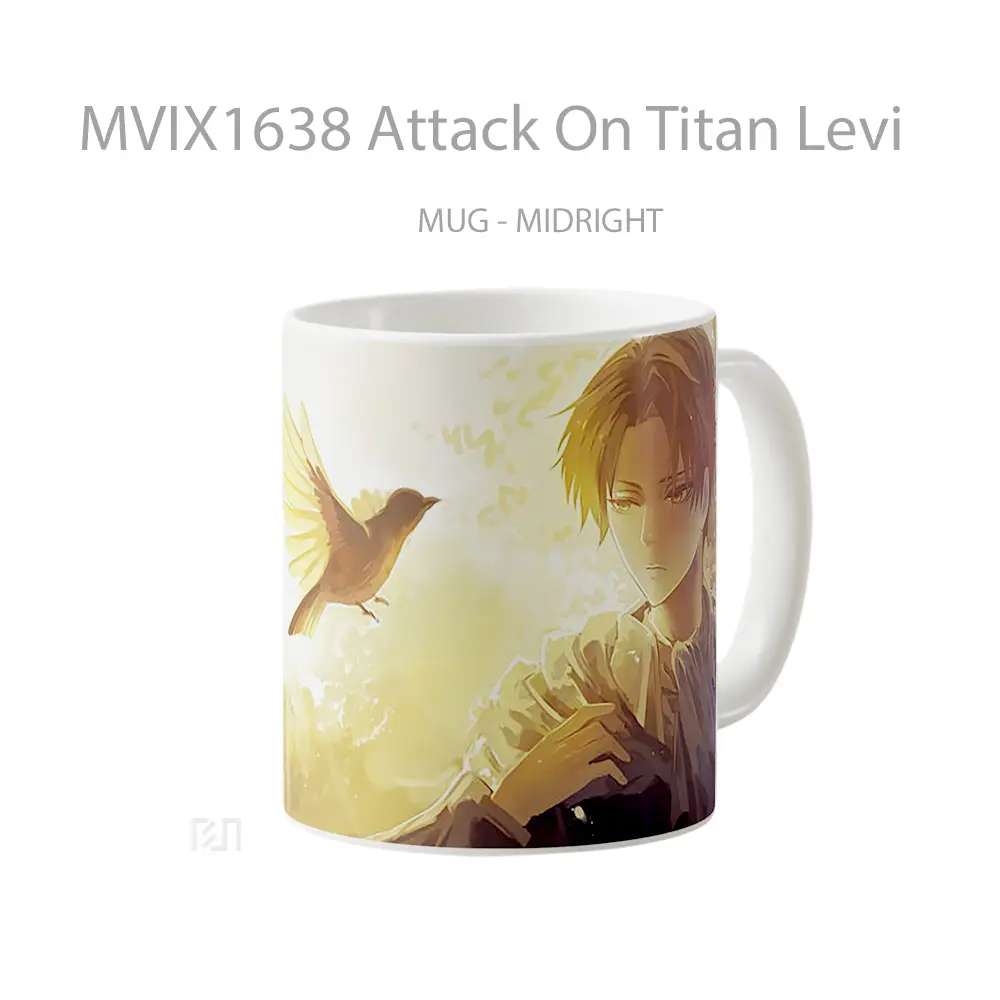 Mug Attack On Titan Levi Full Wrap Lanscape - All-side / Desain