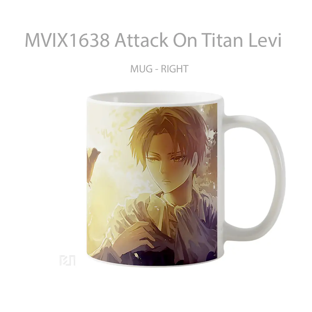 Mug Attack On Titan Levi Full Wrap Lanscape - All-side / Desain