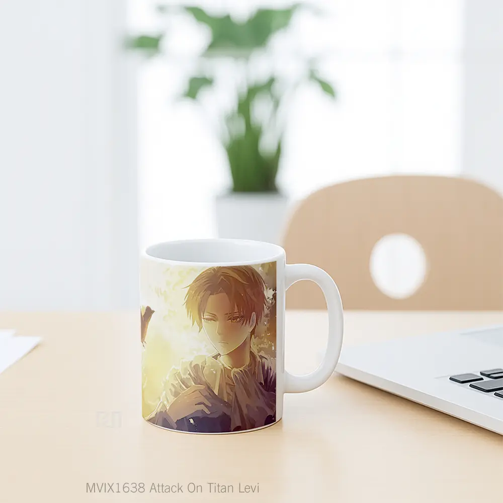 Mug Attack On Titan Levi Full Wrap Lanscape - All-side / Desain