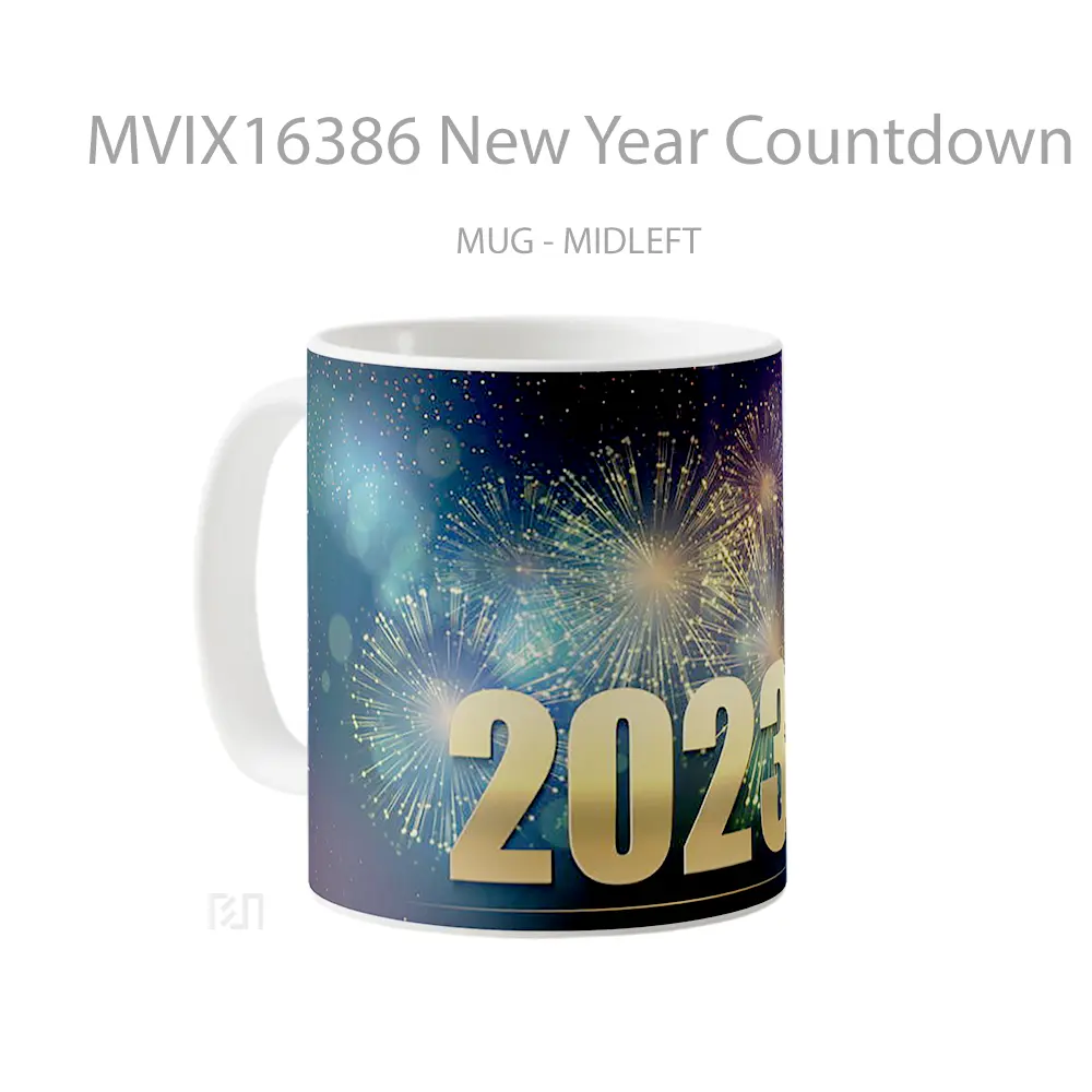 Mug New Year Countdown 2023 Full Wrap Lanscape - All-side / Desain