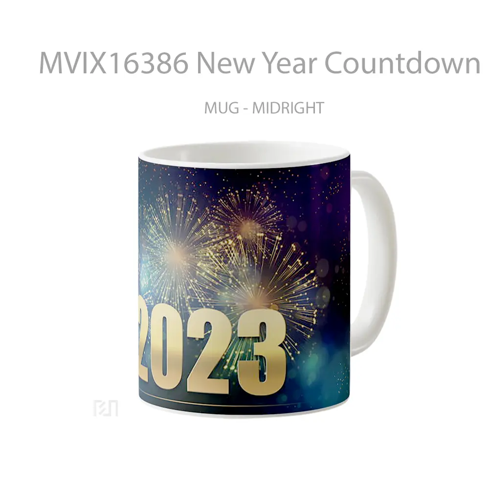 Mug New Year Countdown 2023 Full Wrap Lanscape - All-side / Desain