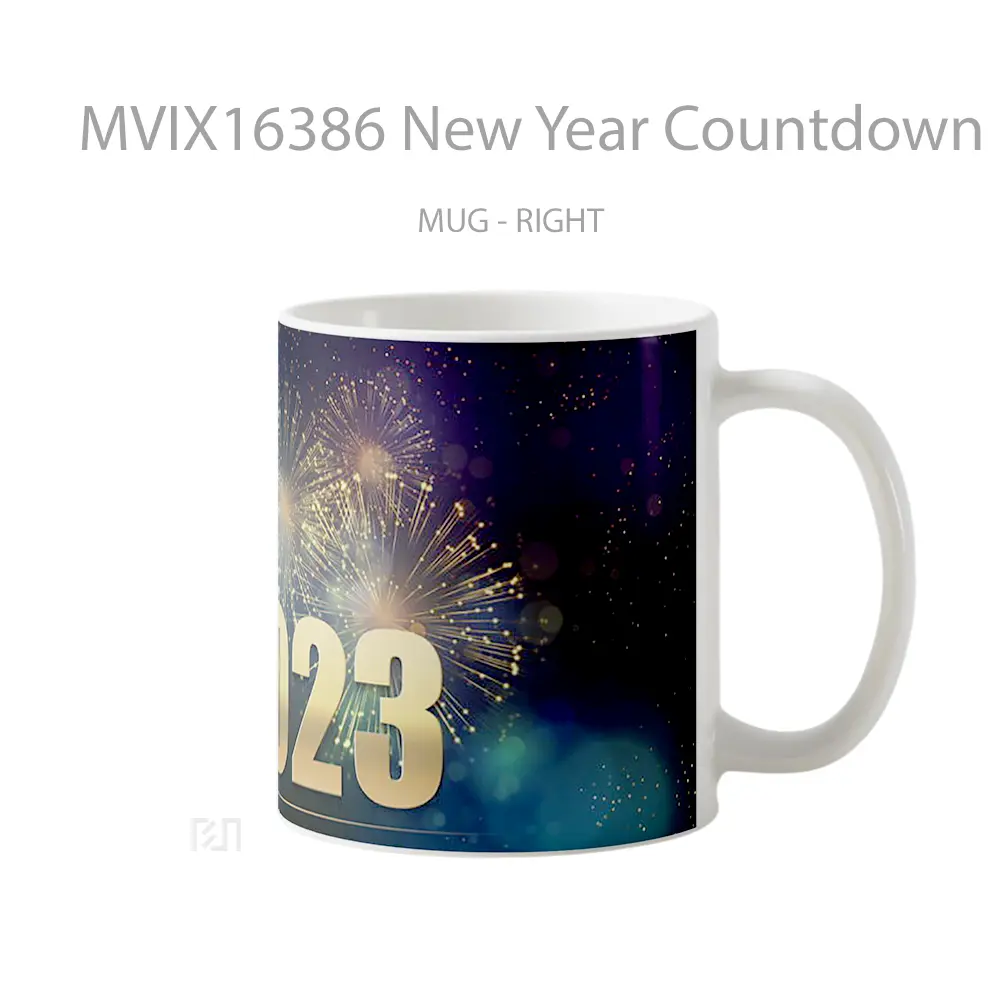 Mug New Year Countdown 2023 Full Wrap Lanscape - All-side / Desain