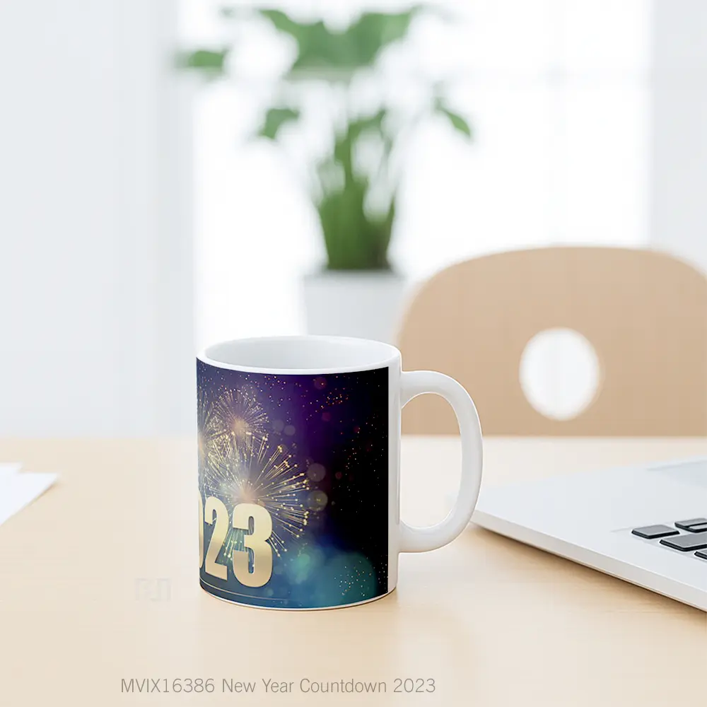 Mug New Year Countdown 2023 Full Wrap Lanscape - All-side / Desain