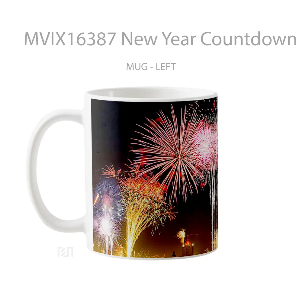 Mug New Year Countdown Full Wrap Lanscape - All-side / Desain