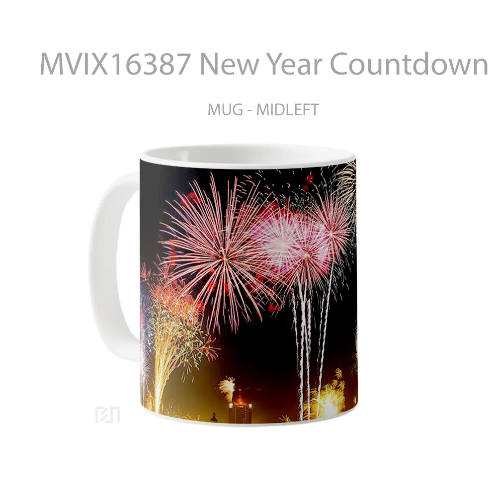 Mug New Year Countdown Full Wrap Lanscape - All-side / Desain