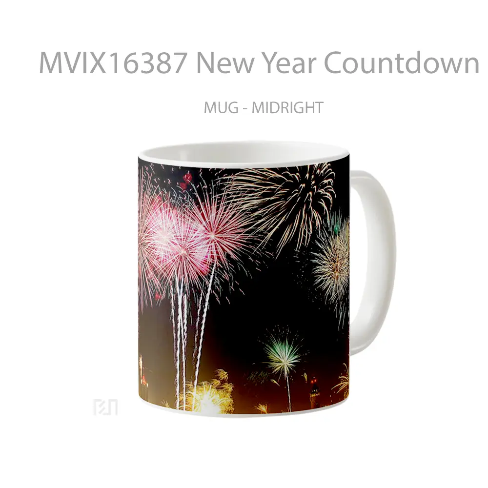 Mug New Year Countdown Full Wrap Lanscape - All-side / Desain