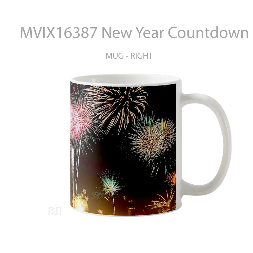 Mug New Year Countdown Full Wrap Lanscape - All-side / Desain
