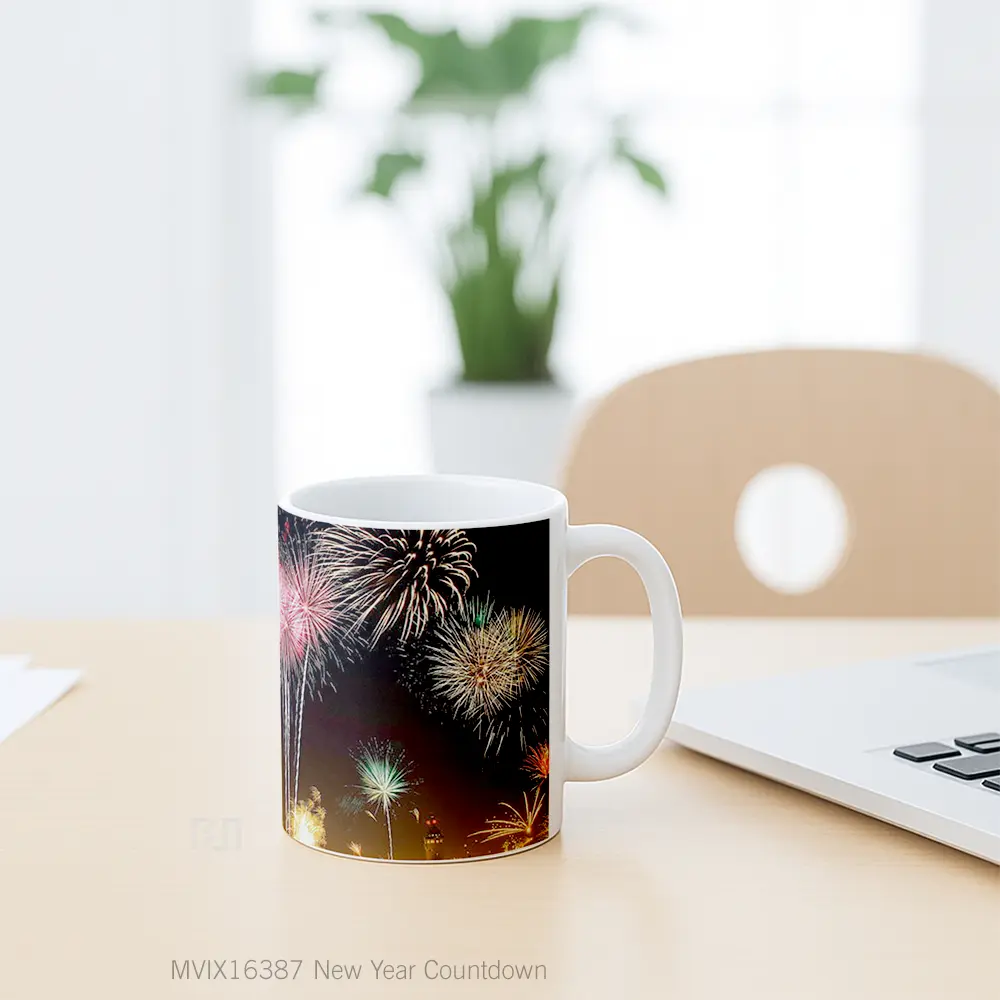 Mug New Year Countdown Full Wrap Lanscape - All-side / Desain