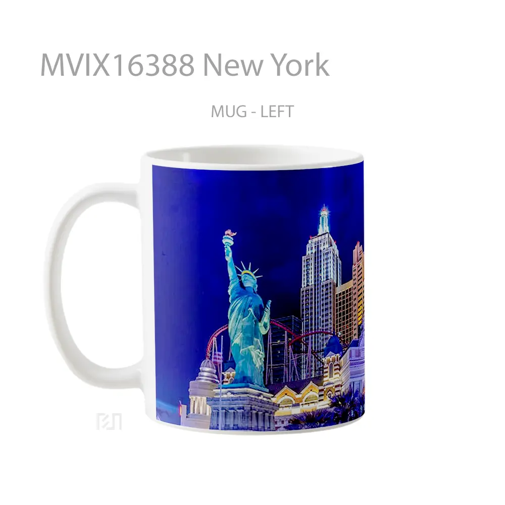 Mug New York Full Wrap Lanscape - All-side / Desain