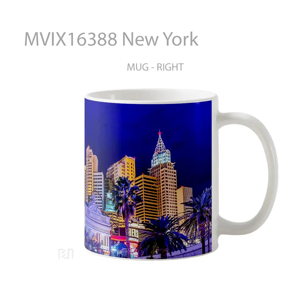 Mug New York Full Wrap Lanscape - All-side / Desain