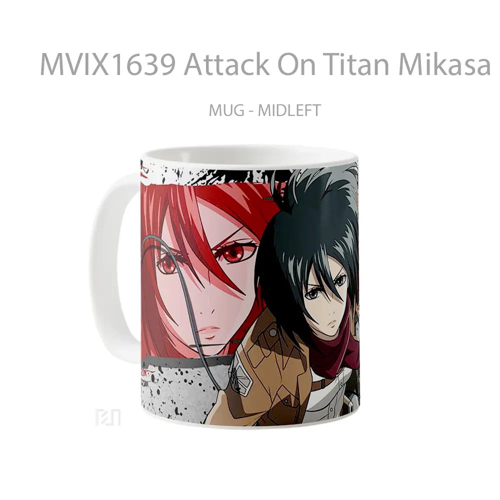 Mug Attack On Titan Mikasa Full Wrap Lanscape - All-side / Desain