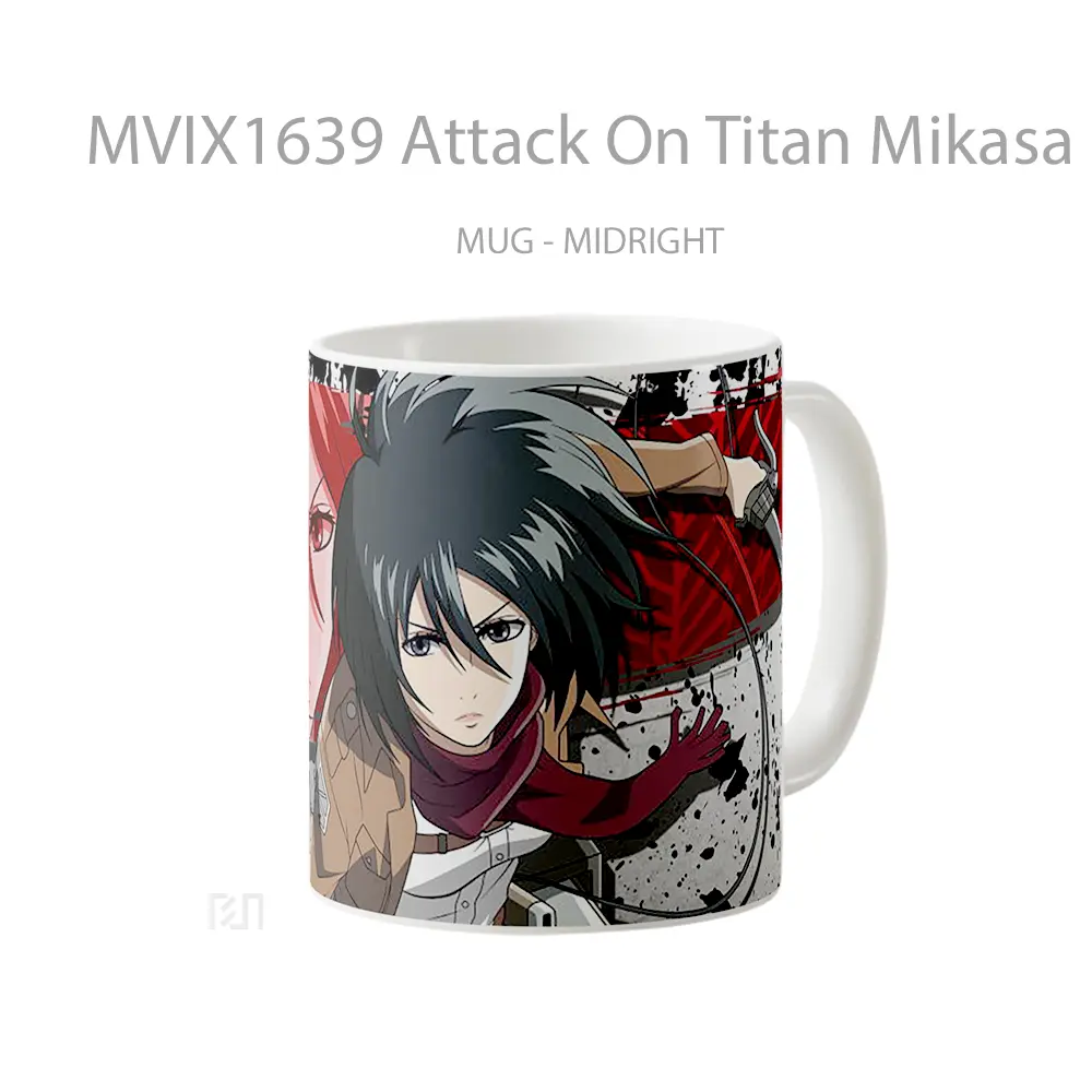 Mug Attack On Titan Mikasa Full Wrap Lanscape - All-side / Desain