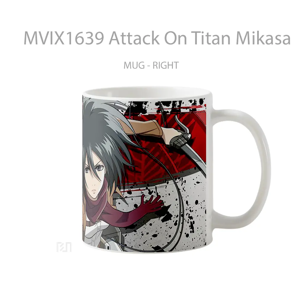 Mug Attack On Titan Mikasa Full Wrap Lanscape - All-side / Desain
