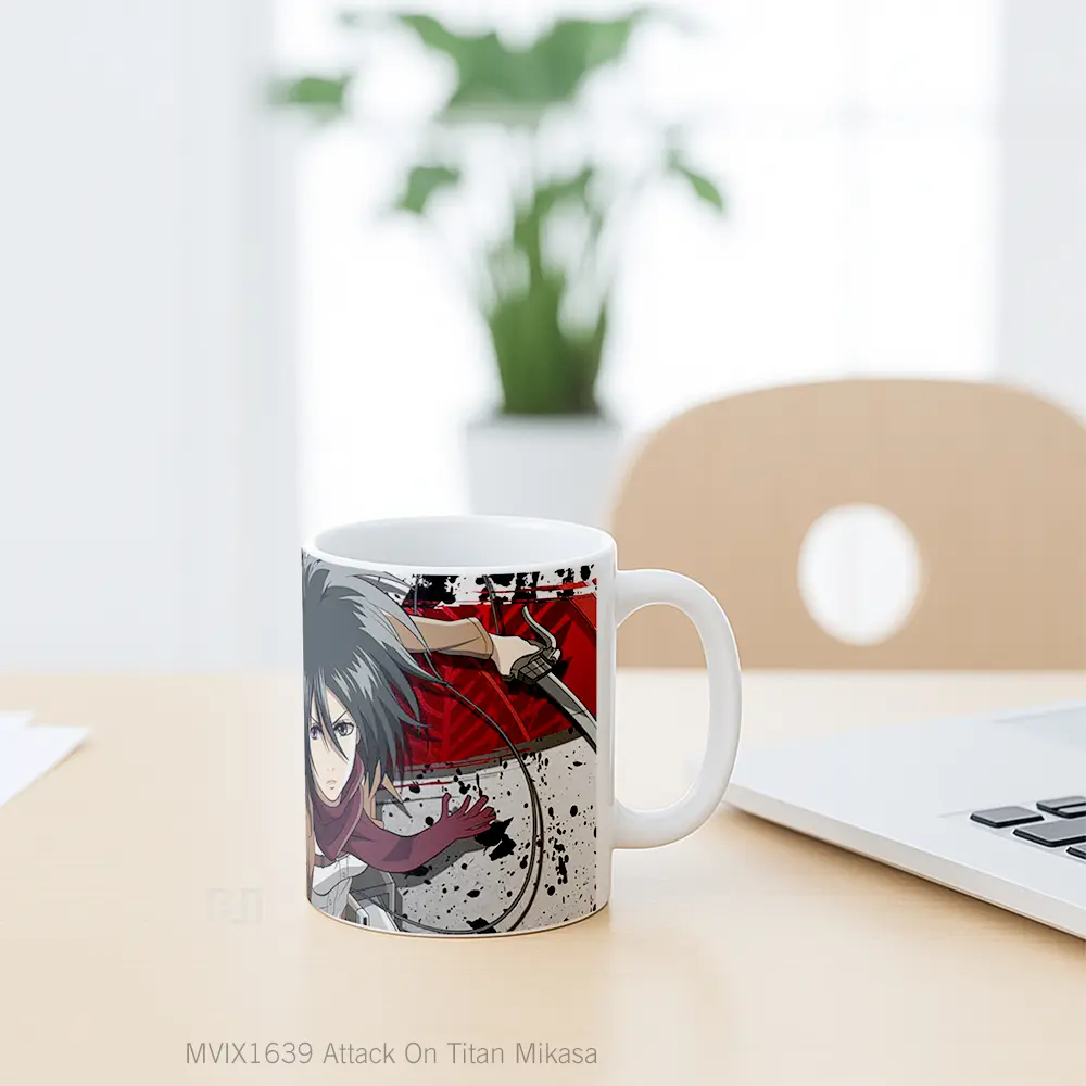 Mug Attack On Titan Mikasa Full Wrap Lanscape - All-side / Desain