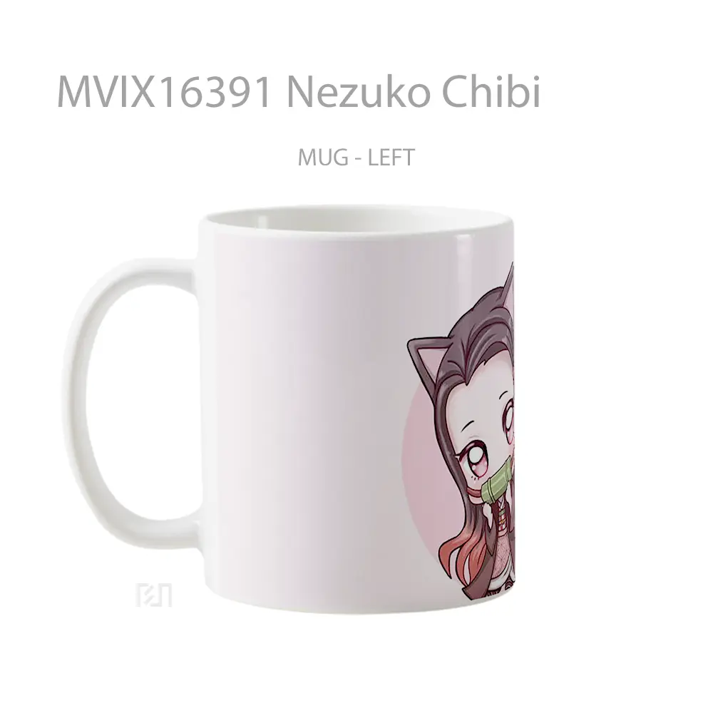Mug Nezuko Chibi Full Wrap Lanscape - All-side / Desain