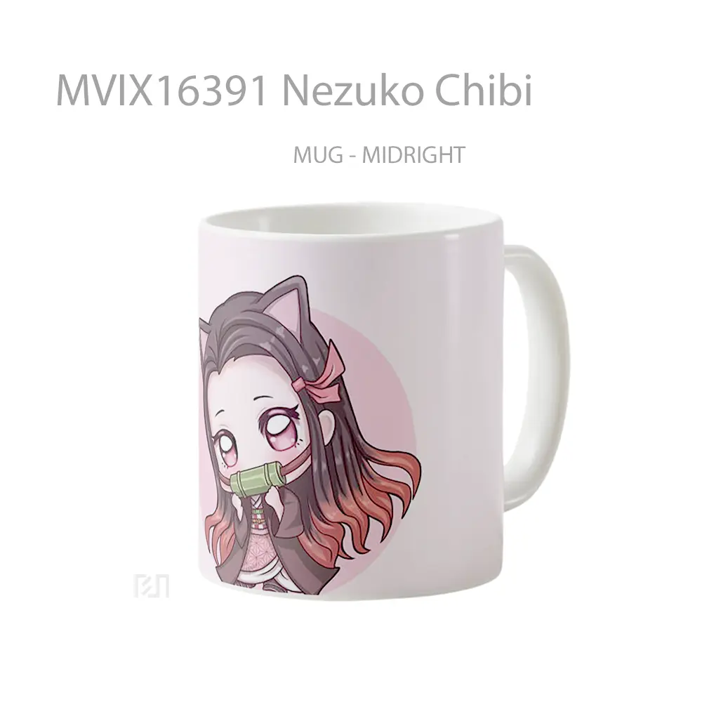 Mug Nezuko Chibi Full Wrap Lanscape - All-side / Desain