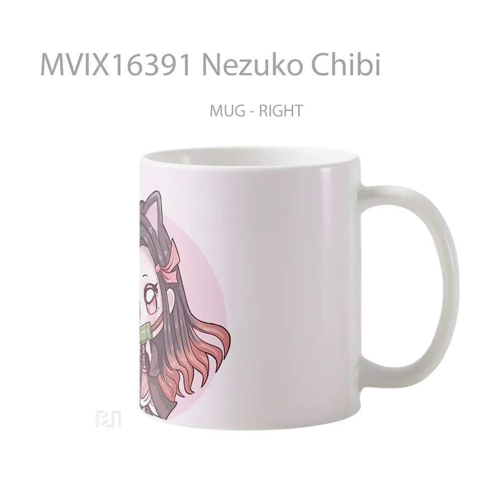 Mug Nezuko Chibi Full Wrap Lanscape - All-side / Desain