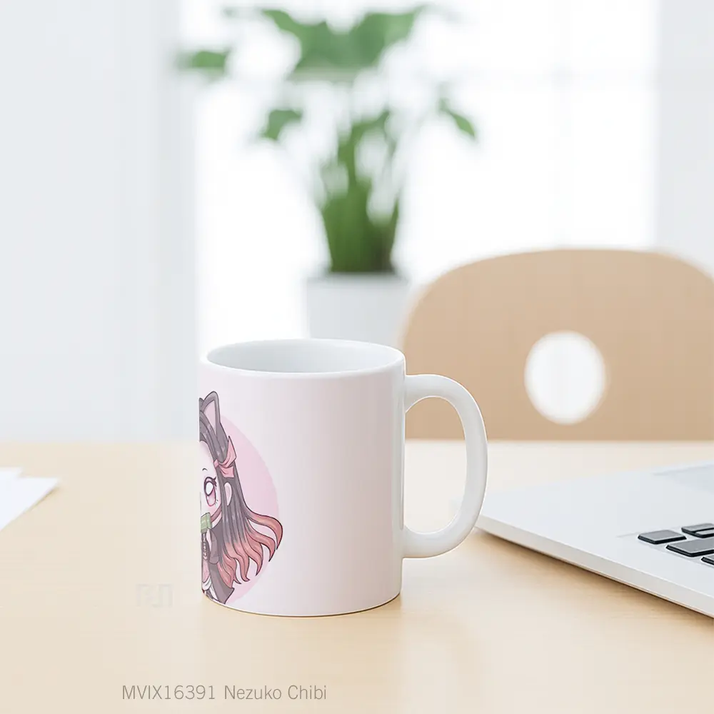 Mug Nezuko Chibi Full Wrap Lanscape - All-side / Desain
