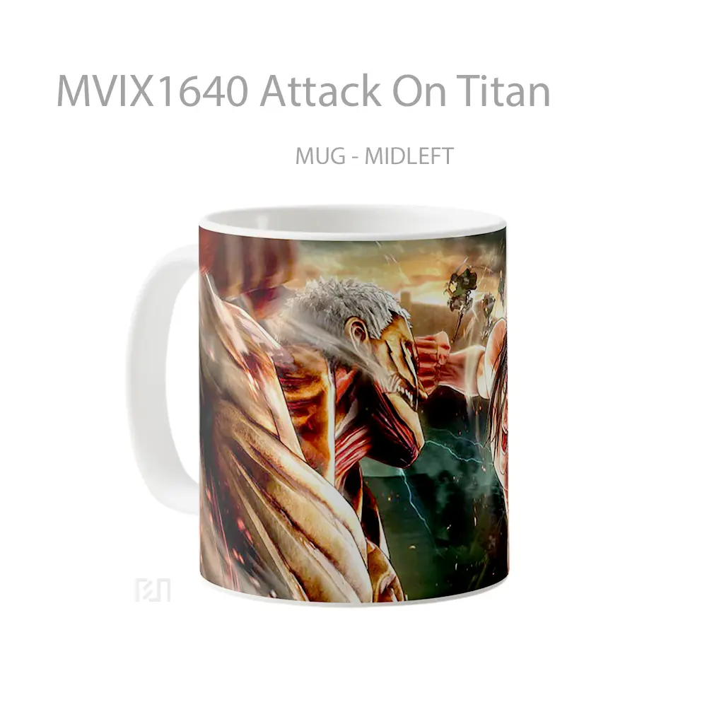 Mug Attack On Titan Full Wrap Lanscape - All-side / Desain